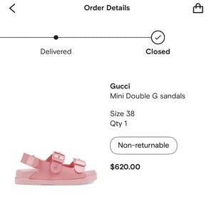 Gucci Light Pink Double G Sandals